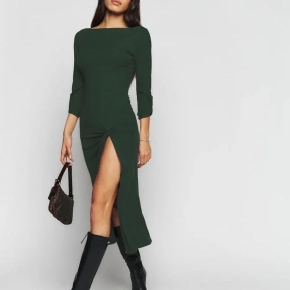 Reformation Belmont Knit Long Sleeve Women's Dress XS - Picture 1 of 7